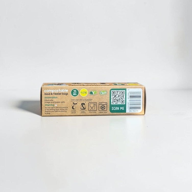 4 Litre Certified Compostable Food & Freezer Bags (25 bags) - EcoGreenLiving