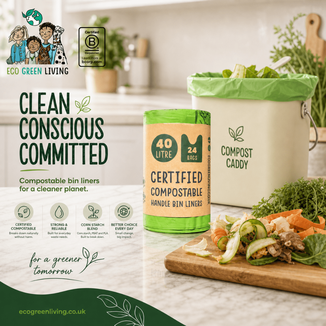 40L Bin Bags | 1 Roll of 24 Bags | Eco Green Living - EcoGreenLiving