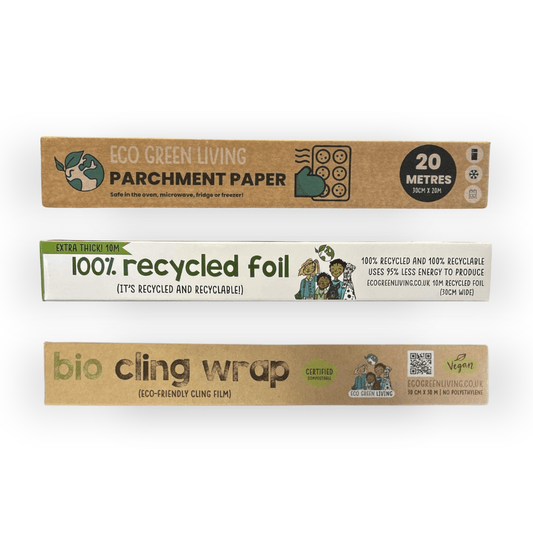 Foil 10m, Film 30m, Parchment paper 20m, 30 cm rolls - EcoGreenLiving