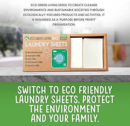 Laundry Sheets (Un - scented) 60 x 2, 120 sheets - EcoGreenLiving
