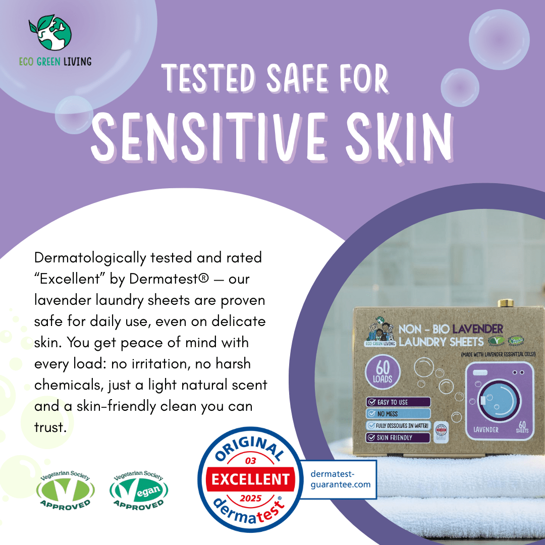 Non - Bio Laundry Detergent Sheets x 60 (Lavender) Eco Green Living - EcoGreenLiving