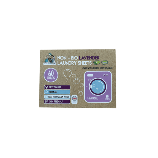 Non - Bio Laundry Detergent Sheets x 60 (Lavender) Eco Green Living - EcoGreenLiving