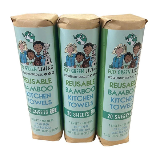 3 Pack of Reusable Bamboo Kitchen Towels - EcoGreenLiving