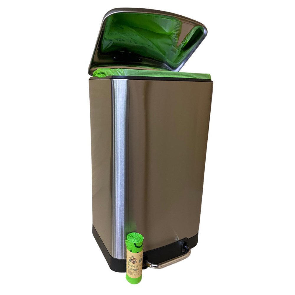 60L Compostable Waste Bags | 2 Rolls of 10 Bags | Eco Green Living - EcoGreenLiving