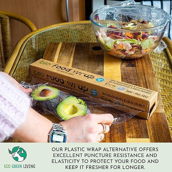 Compostable Cling Film Without The Plastic - Recycled Packaging - 3 x rolls 30cm x 30m - EcoGreenLiving