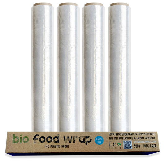 Compostable Cling Film Without The Plastic - Recycled Packaging - 4 x rolls 30cm x 30m - EcoGreenLiving