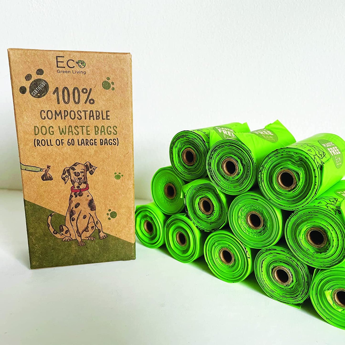Compostable Dog Poop Bags Subscription- 3 Boxes of 60 Bags - Eco Green Living
