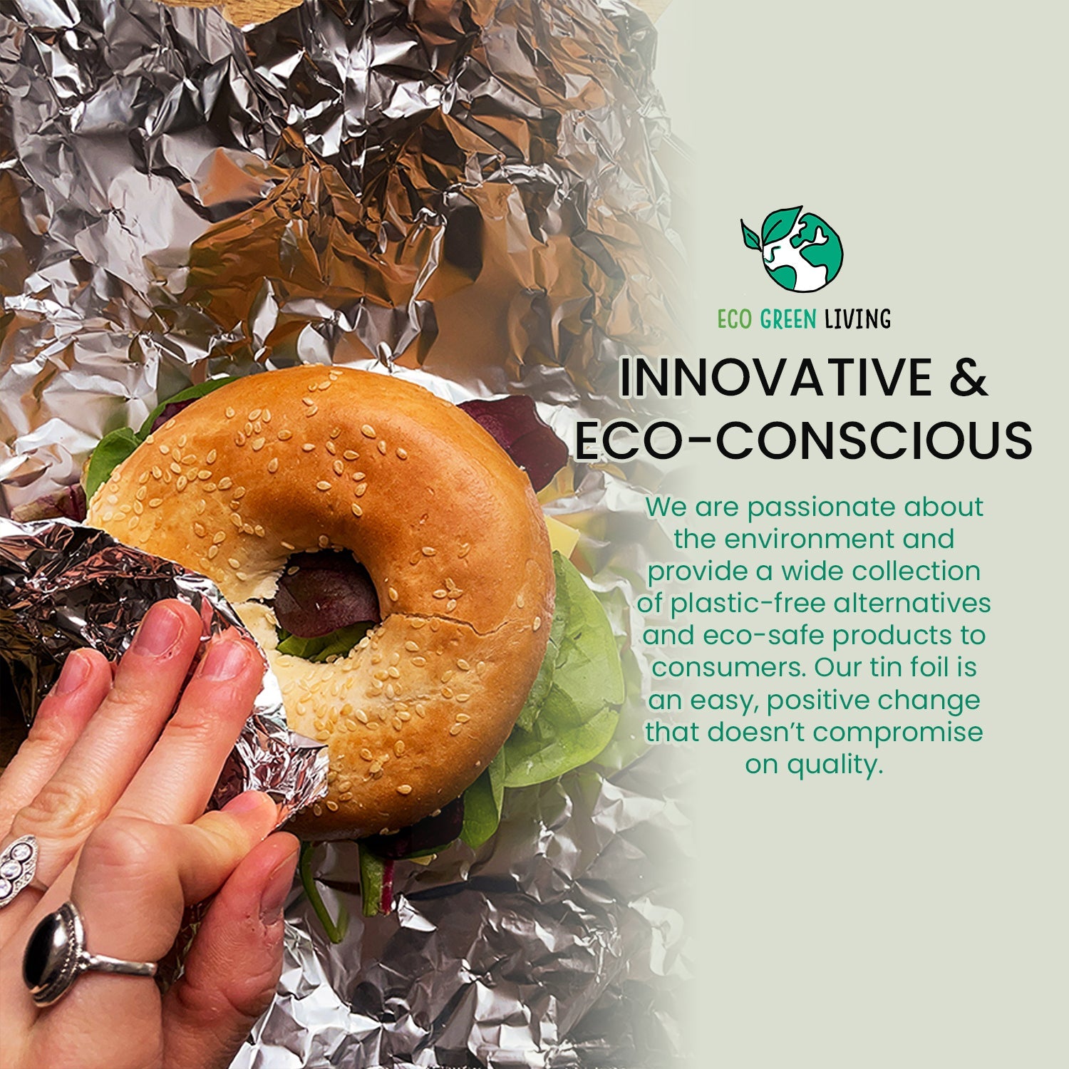 Tin Foil - 100% Recycled - 30cm x 10m - Eco Green Living