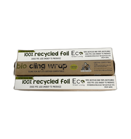 1 Cling Film & 2 Tin Foil Pack - Eco Friendly Swap-Outs - EcoGreenLiving