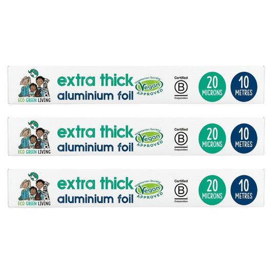 100% Recycled Tin Foil Eco Friendly - 3 Rolls - 30cm x 10m - EcoGreenLiving