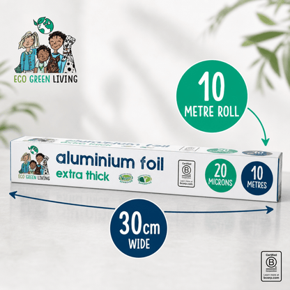 100% Recycled Tin Foil Eco Friendly - 3 Rolls - 30cm x 10m - EcoGreenLiving