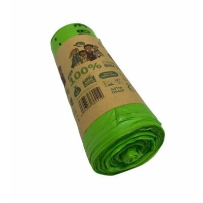 10L Compostable Waste Bags | 1 Roll of 18 Bags | Eco Green Living image 1