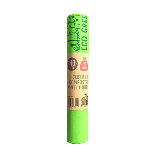 140L Compostable Waste Bags | 1 Roll of 5 Bags | Eco Green Living - EcoGreenLiving