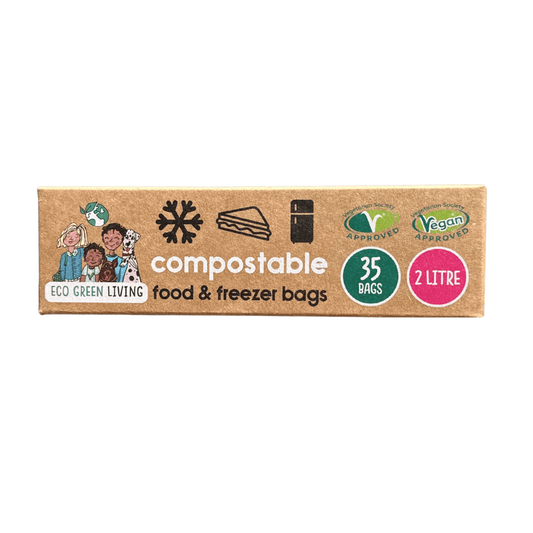 2 Litre Certified Compostable Food & Freezer Bags (35 bags) - EcoGreenLiving