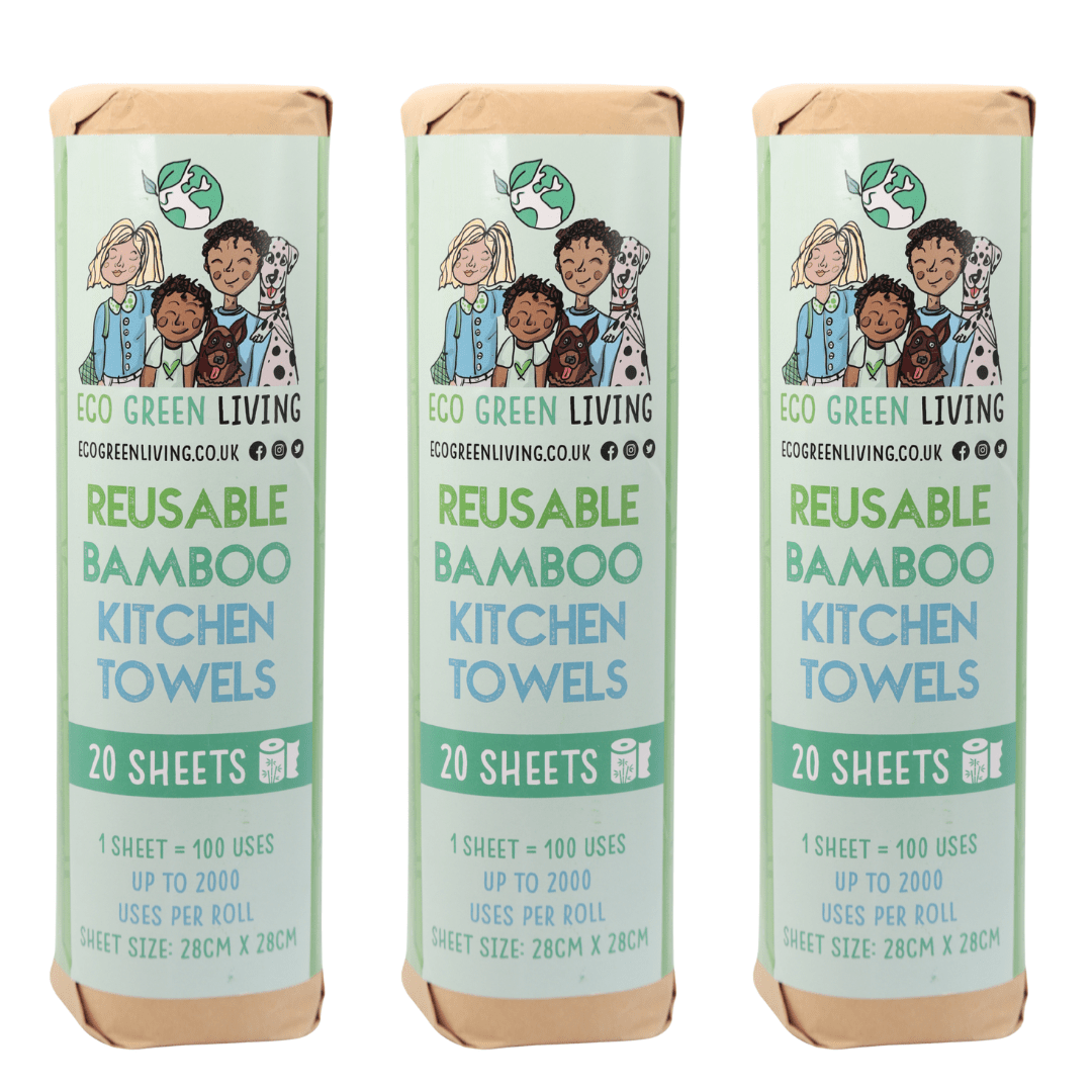 3 Pack of Reusable Bamboo Kitchen Towels - EcoGreenLiving