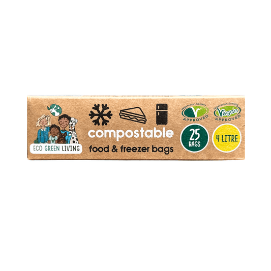 4 Litre Certified Compostable Food & Freezer Bags (25 bags) - EcoGreenLiving