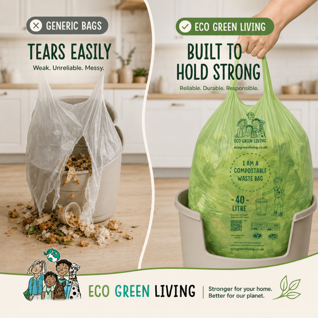 40L Bin Bags | 1 Roll of 24 Bags | Eco Green Living - EcoGreenLiving