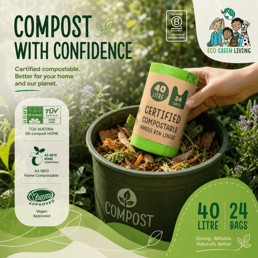 40L Bin Bags | 1 Roll of 24 Bags | Eco Green Living - EcoGreenLiving