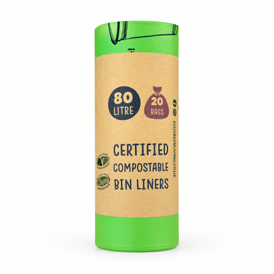 80L Bin Liners | 1 Roll of 20 Bags | Eco Green Living - EcoGreenLiving