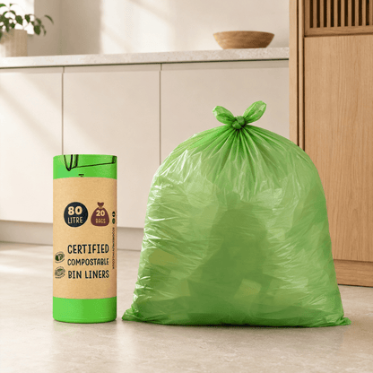 80L Bin Liners | 1 Roll of 20 Bags | Eco Green Living - EcoGreenLiving