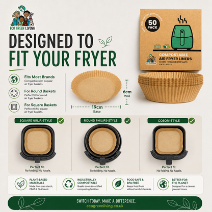 Air Fryer Liners 50 Papers, suitable for all air fryers