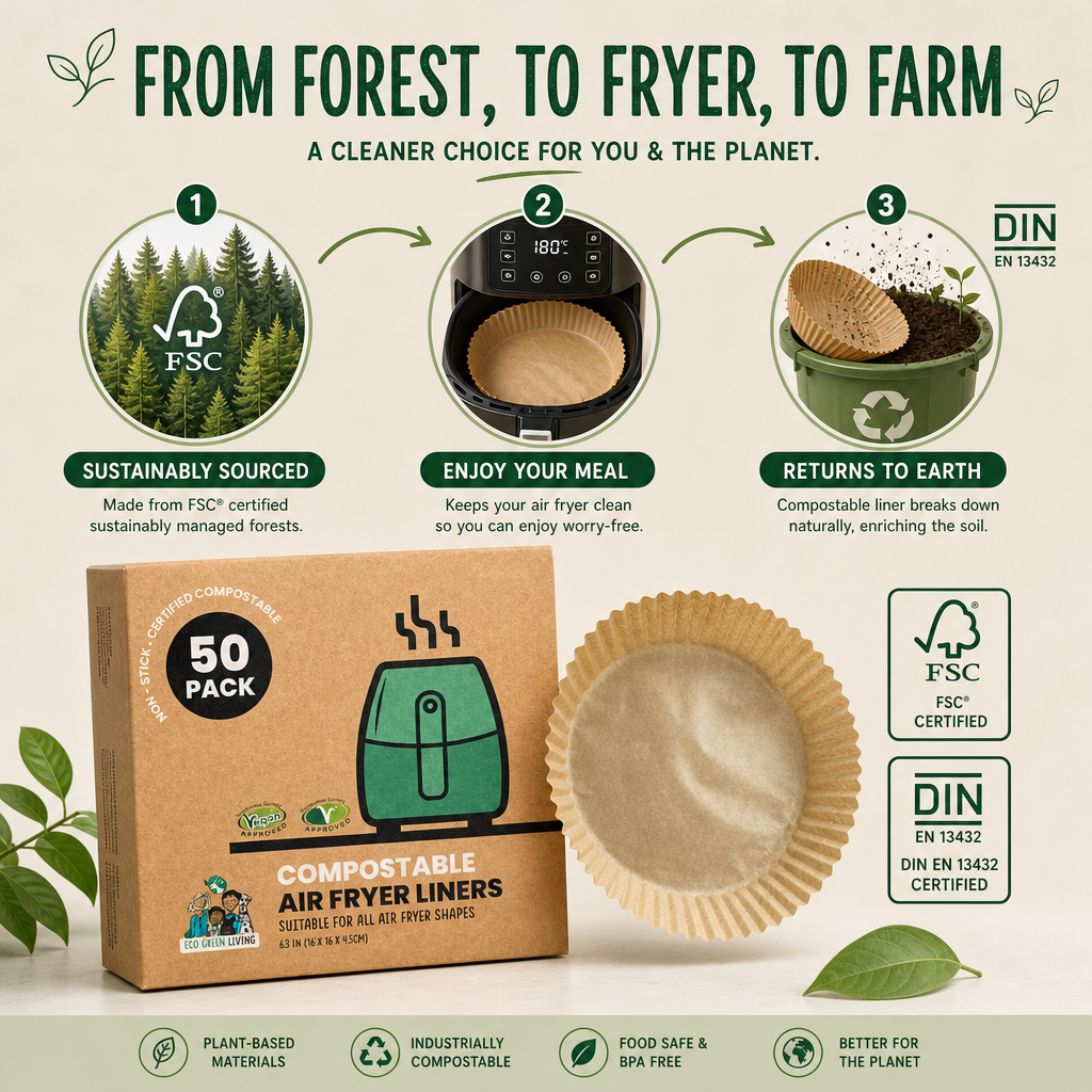 Air Fryer Liners 50 Papers, suitable for all air fryers