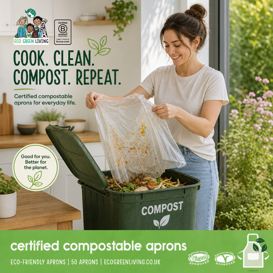 Eco-friendly Certified Compostable Aprons (50 aprons)
