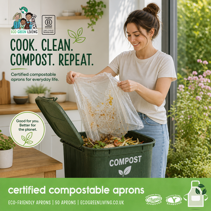 Eco-friendly Certified Compostable Aprons (50 aprons)