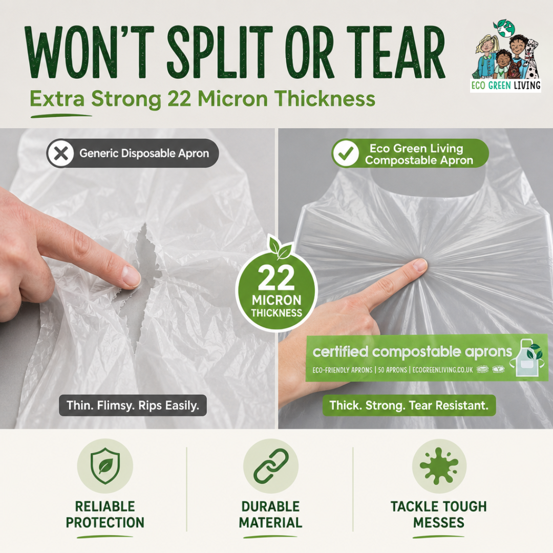 Eco-friendly Certified Compostable Aprons (50 aprons)