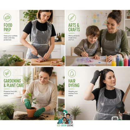 Eco-friendly Certified Compostable Aprons (50 aprons)