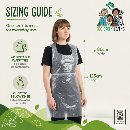 Eco-friendly Certified Compostable Aprons (50 aprons)