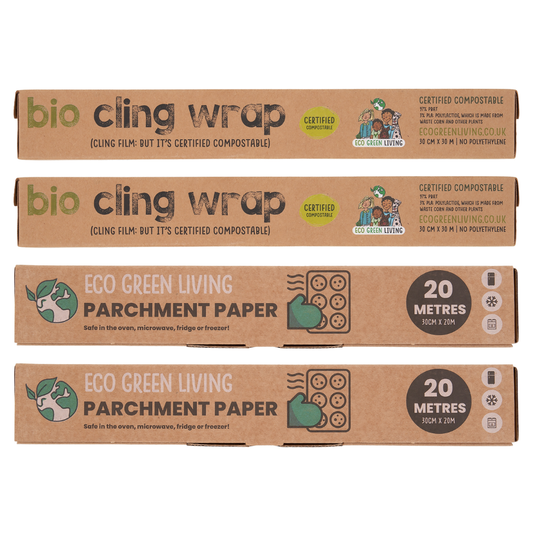 Cling Film 30m x2, Parchment paper 20m, 30cm rolls x2