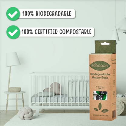 Biodegradable & Compostable Nappy Bags | 3 X Packs of 100 bags