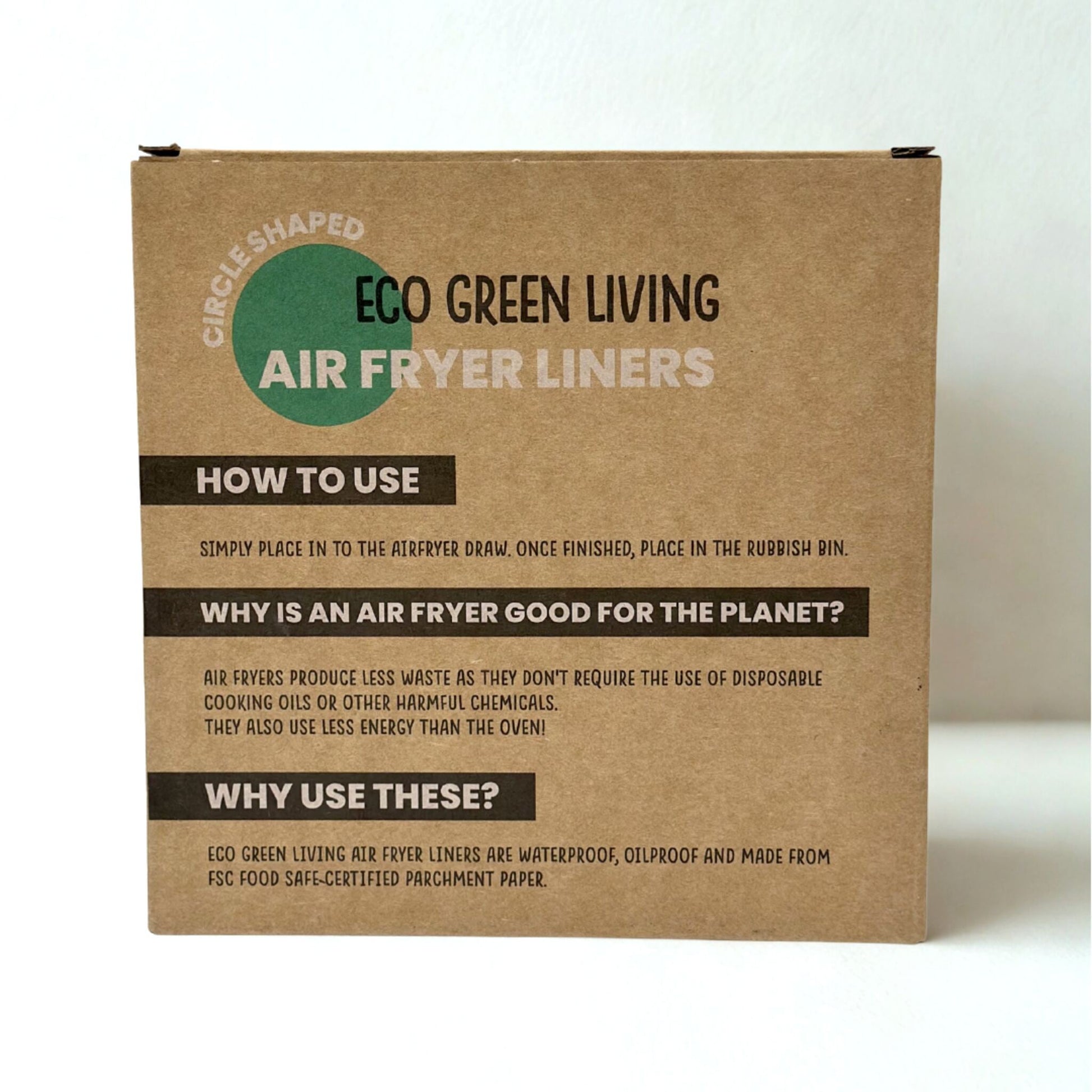 Air Fryer Liners 50 Papers, suitable for all air fryers - EcoGreenLiving