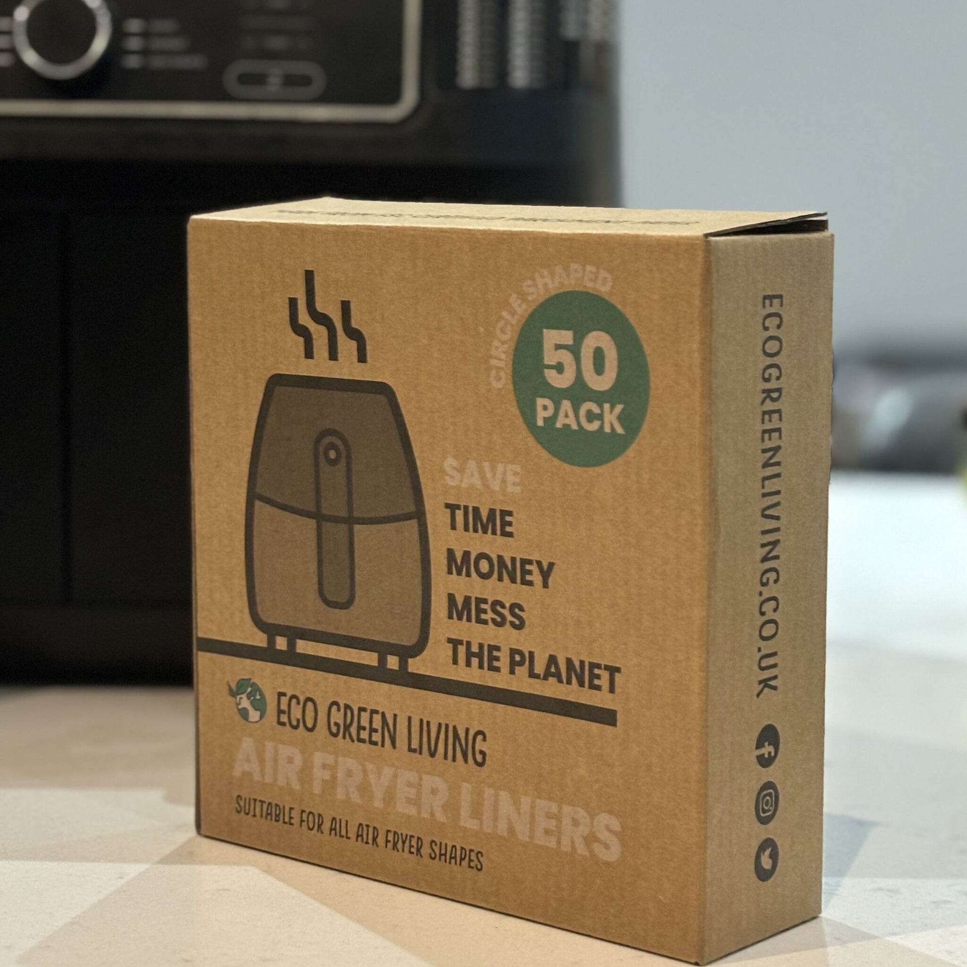 Air Fryer Liners 50 Papers, suitable for all air fryers - EcoGreenLiving