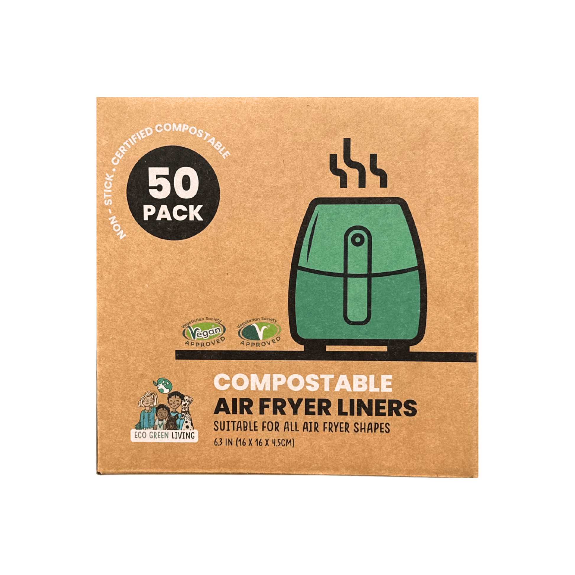 Air Fryer Liners 50 Papers, suitable for all air fryers - EcoGreenLiving