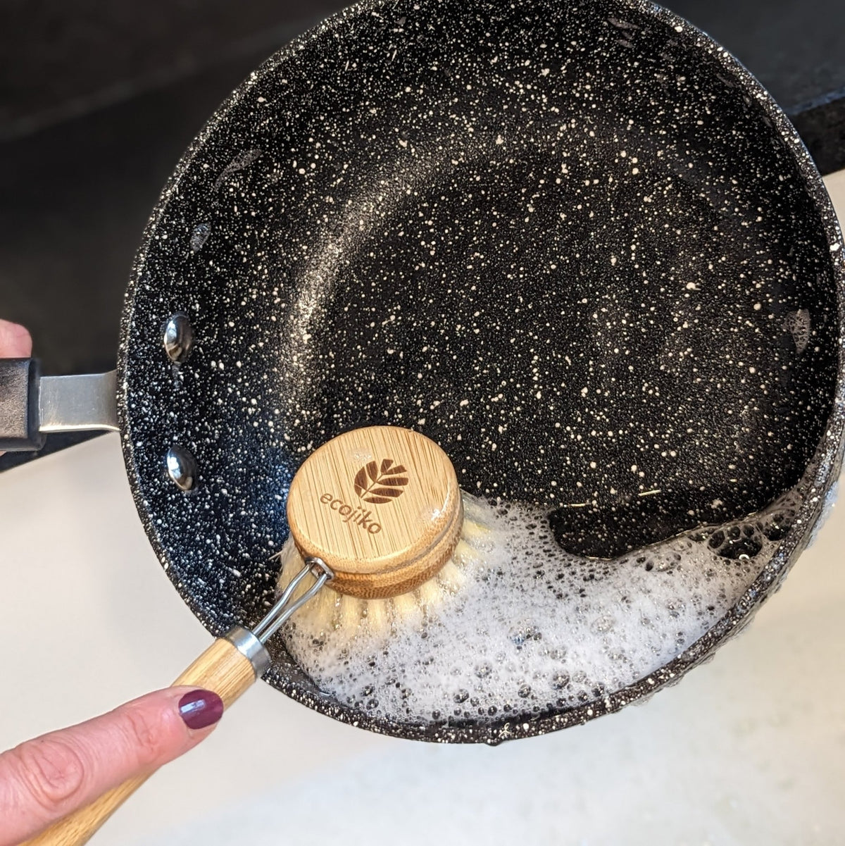 Breast Cancer Awareness Dish Brush with Replaceable Head, 10% to Prevent Breast Cancer - EcoGreenLiving