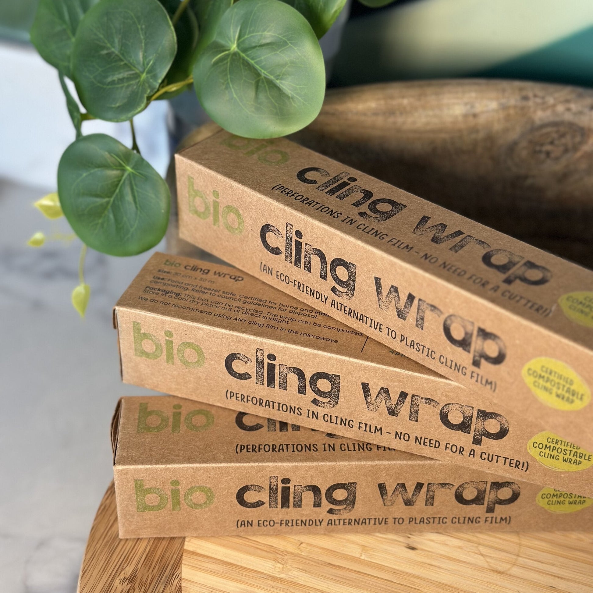 Compostable Cling Film - Zero Plastic - Recycled Packaging - 1 x 30m roll - EcoGreenLiving