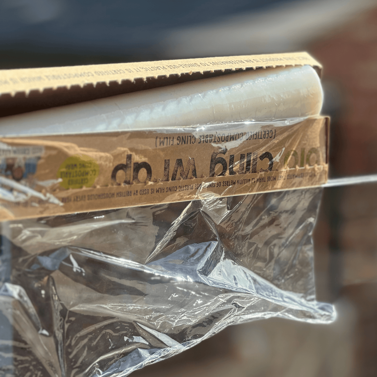 Compostable Cling Film - Zero Plastic - Recycled Packaging - 1 x 30m roll - EcoGreenLiving