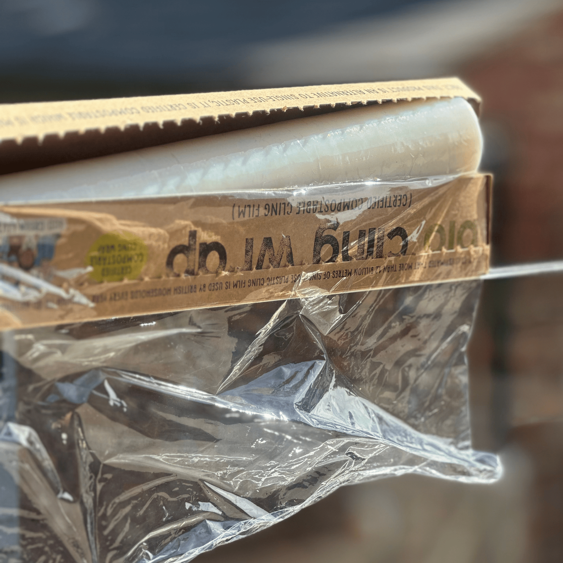 Compostable Cling Film - Zero Plastic - Recycled Packaging - 1 x 30m roll - EcoGreenLiving