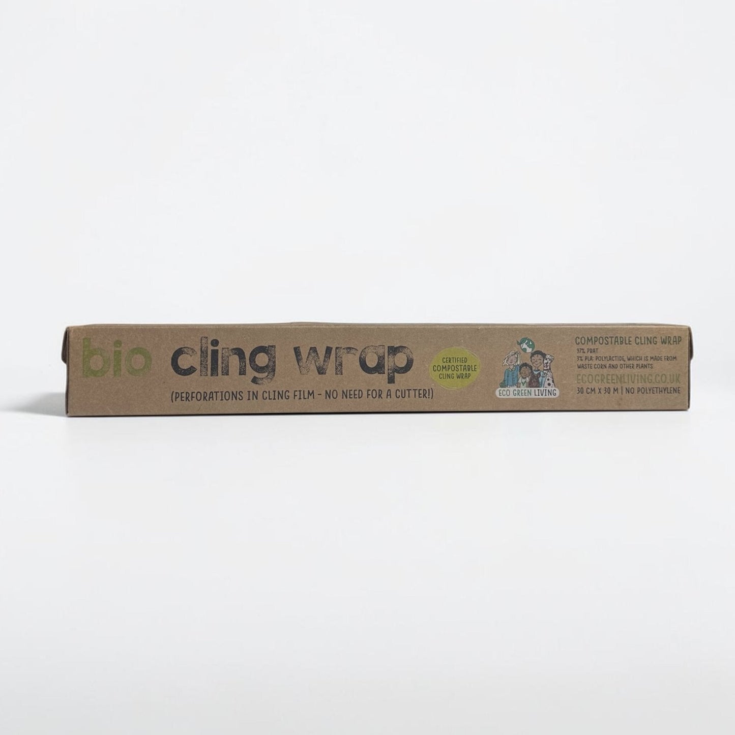 Compostable Cling Film - Zero Plastic - Recycled Packaging - 1 x 30m roll - EcoGreenLiving