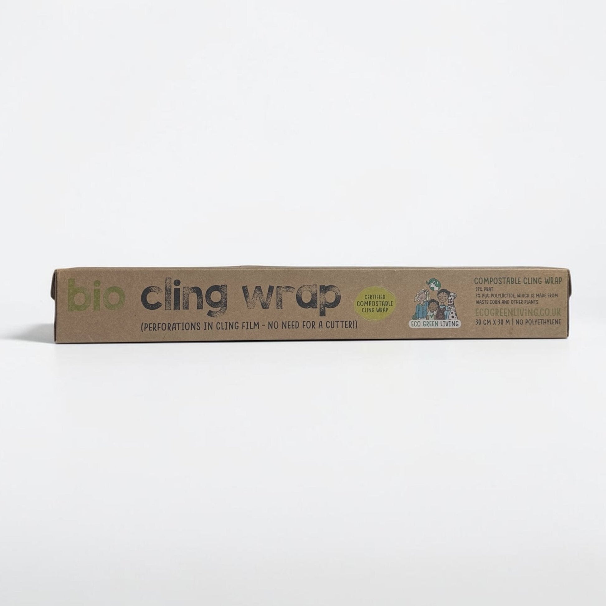 Compostable Cling Film - Zero Plastic - Recycled Packaging - 1 x 30m roll - EcoGreenLiving