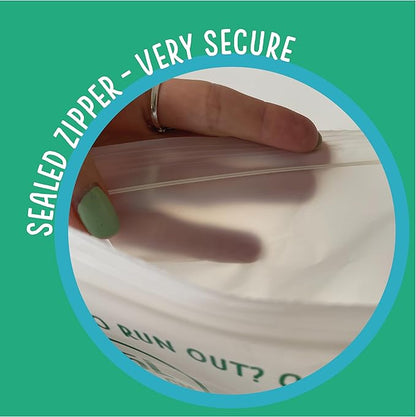 Compostable Resealable Zip lock Bags Large | 2.5 Litre (60 bags) - EcoGreenLiving