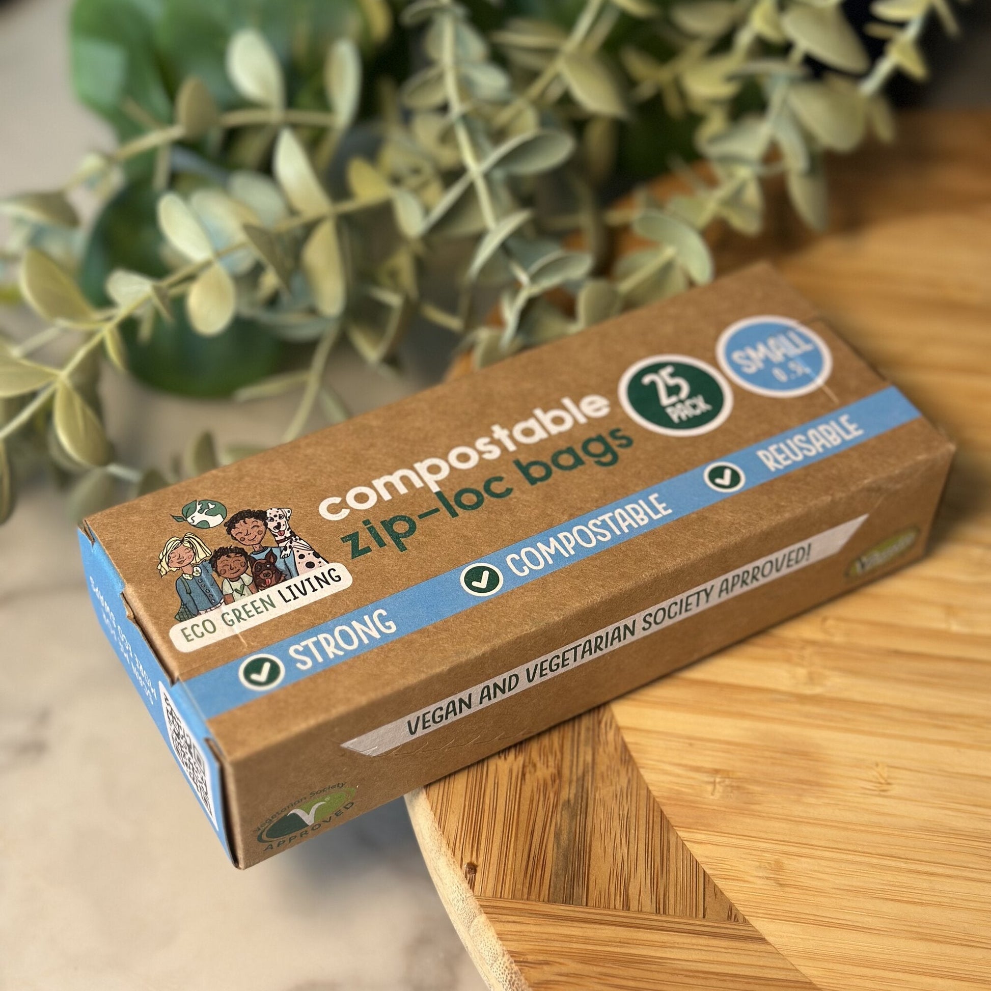 Compostable Resealable Zip Lock Bags Small | 0.5 Litre (25 bags) - EcoGreenLiving