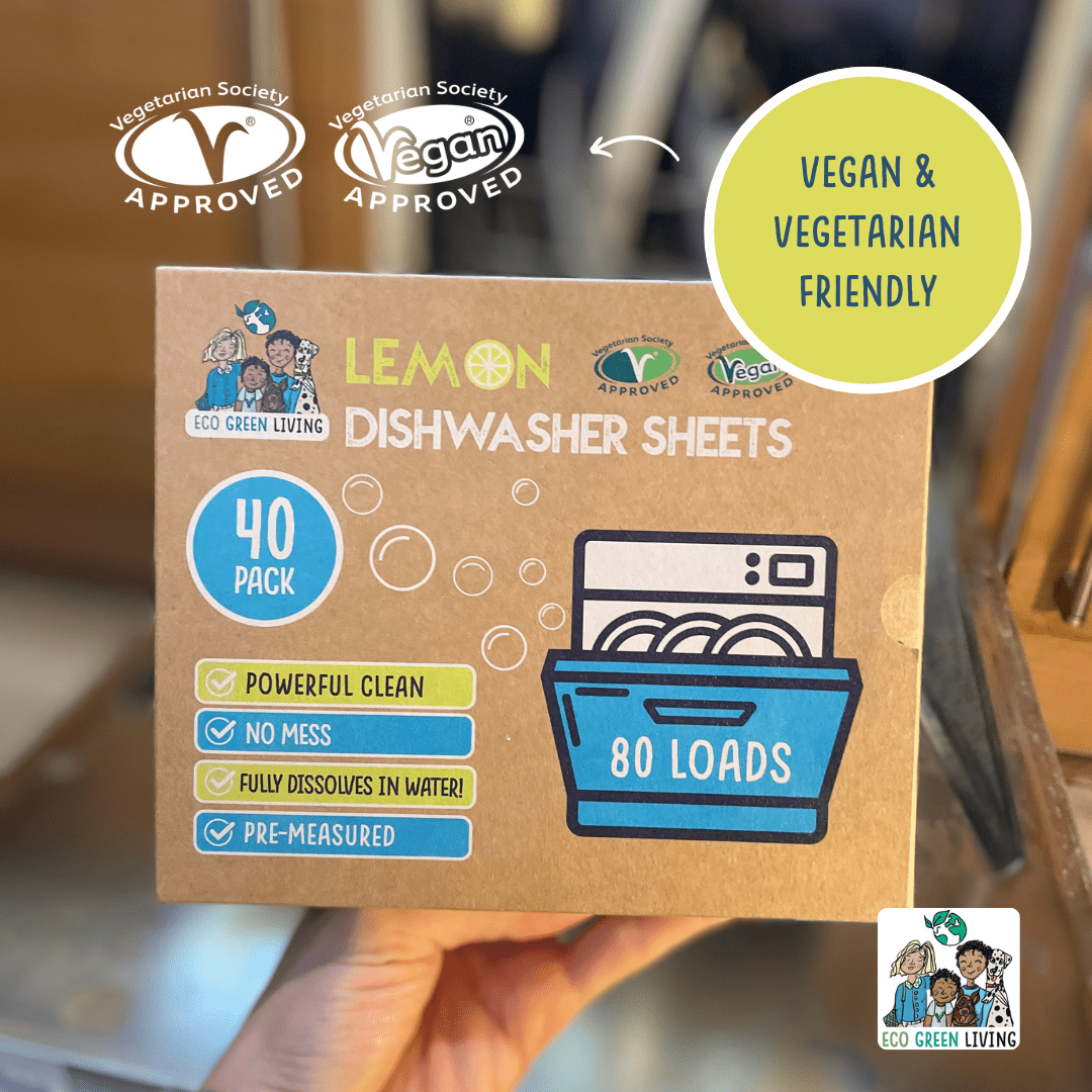 Eco Green Living Dishwasher Sheets – Lemon Scent | 2 Pack | 80 sheets - EcoGreenLiving