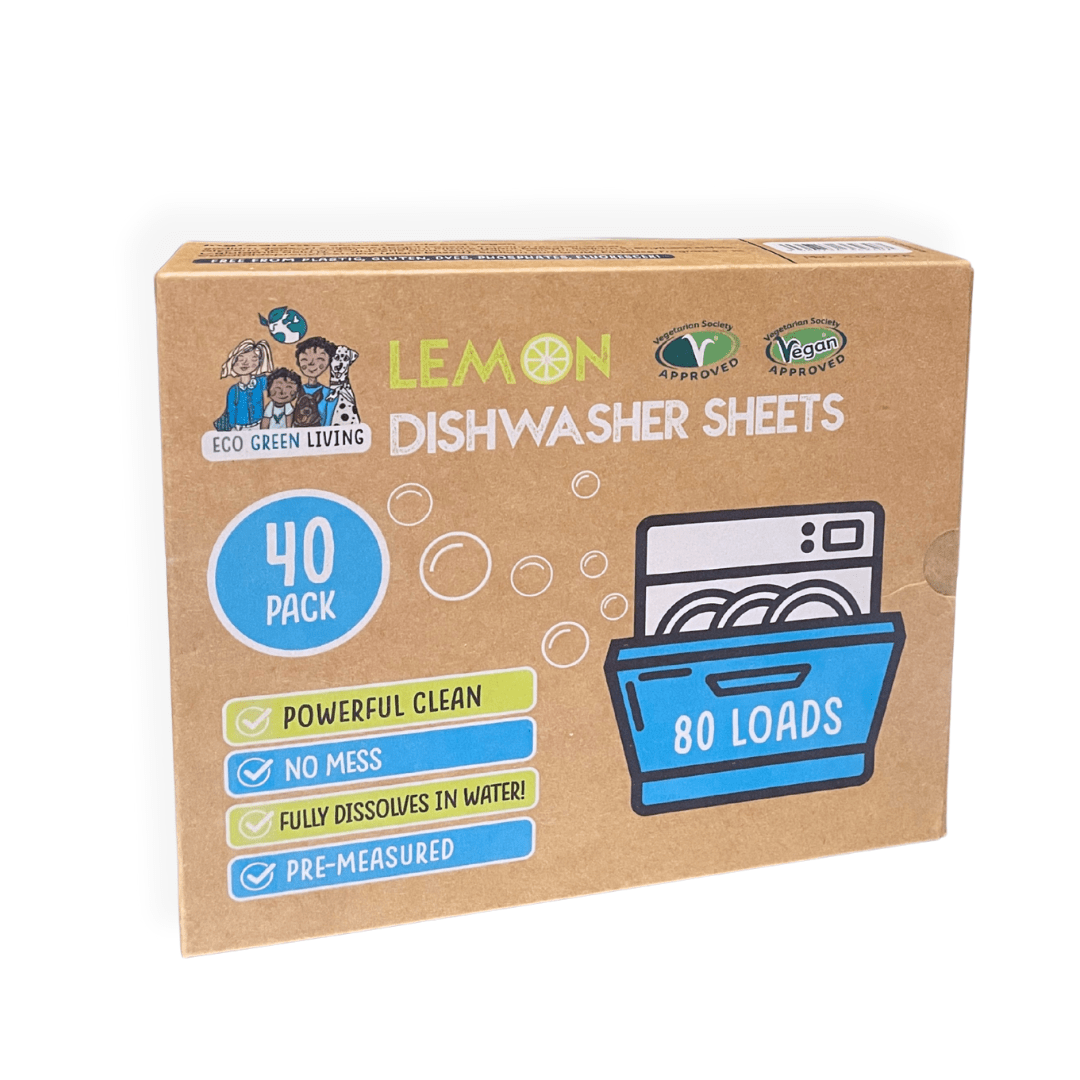 Eco Green Living Dishwasher Sheets – Lemon Scent | 40 Sheets - EcoGreenLiving