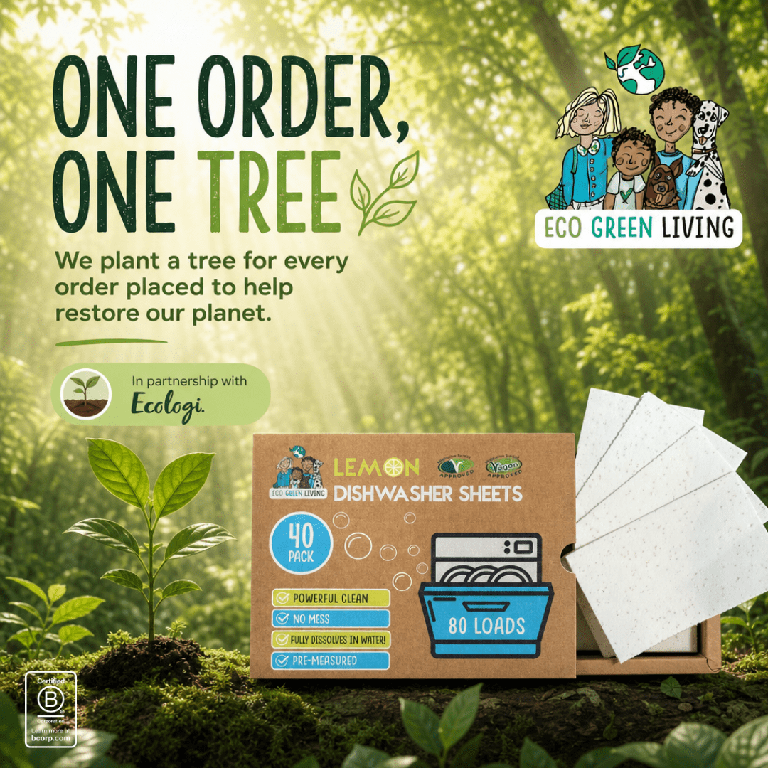 Eco Green Living Dishwasher Sheets – Lemon Scent | 40 Sheets - EcoGreenLiving
