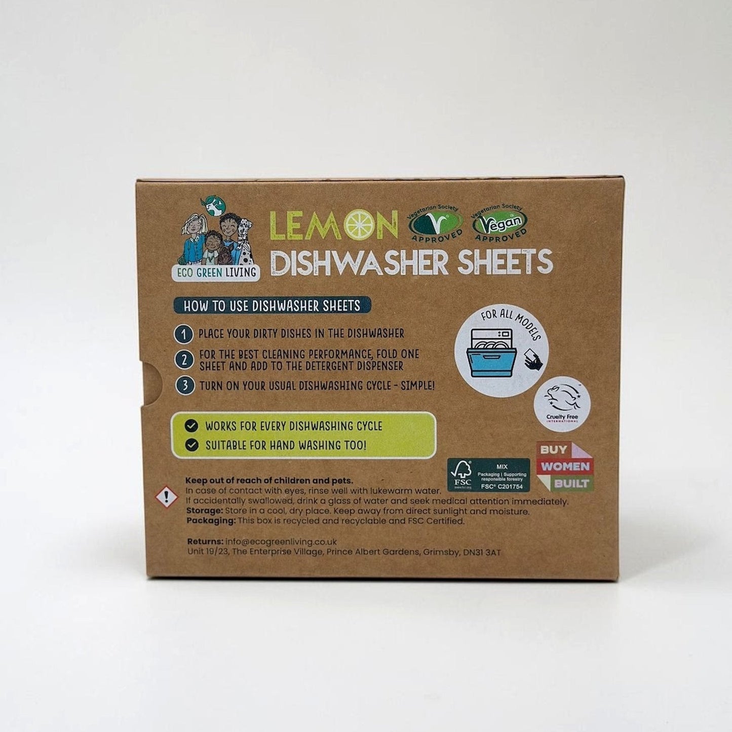 Eco Green Living Dishwasher Sheets – Lemon Scent | 40 Sheets - EcoGreenLiving