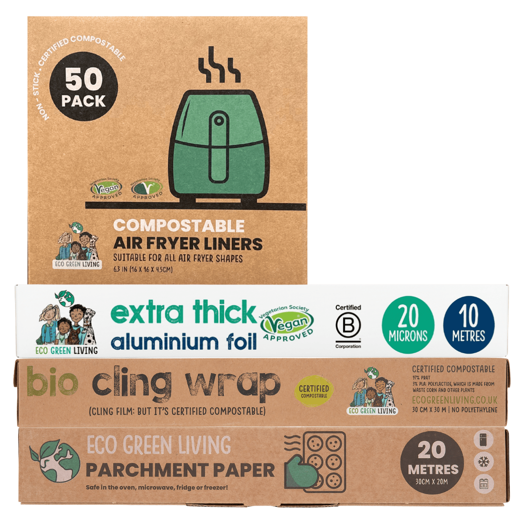 Foil 10m, Film, 30m, Parchment paper 20m, 30 cm rolls Air Fryer Liners 50 Papers - EcoGreenLiving