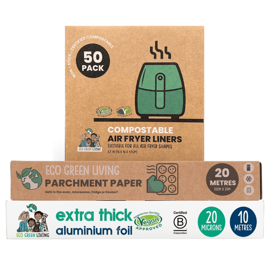 Foil 10m x 30cm Parchment Paper 20m x 30cm Air Fryer Liners 50 Papers - EcoGreenLiving